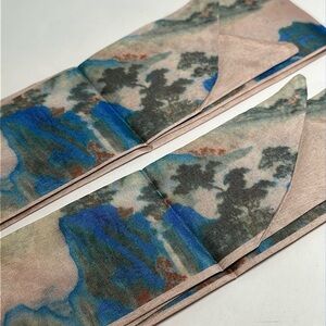 Two Oil Painting Thin Purse Scarves / Hair Bands / Scarves - #1121